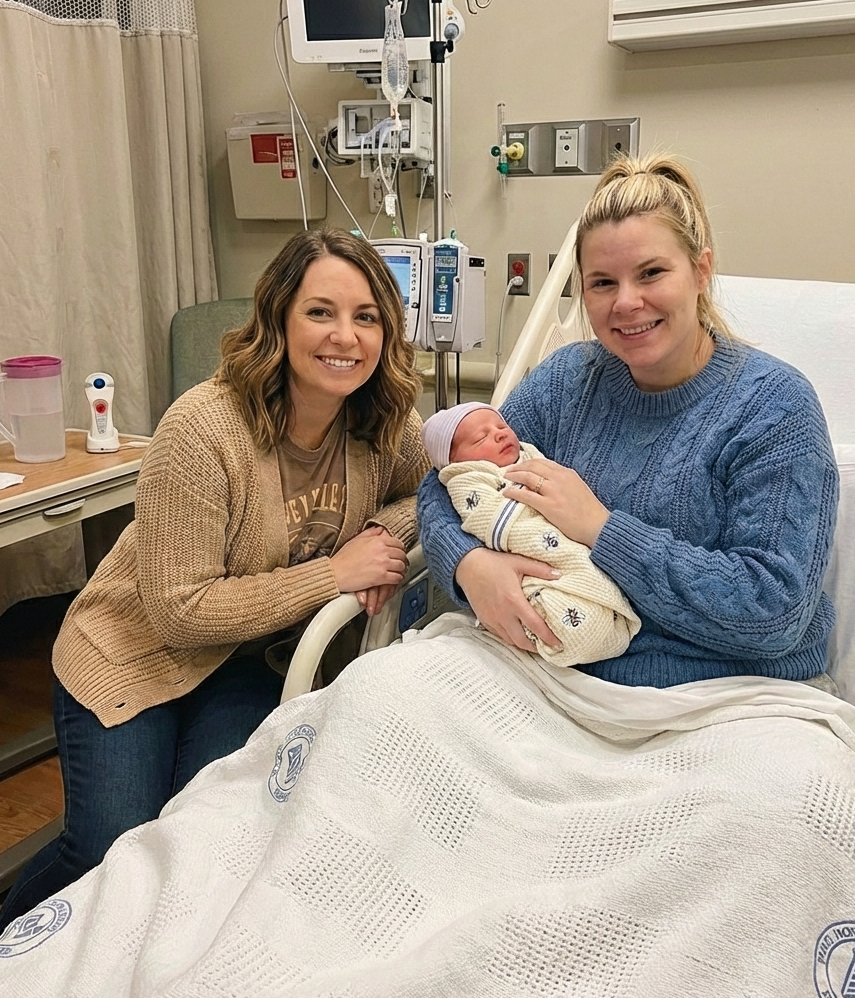 Surrogate mother outdoors